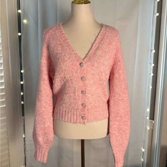 Karen Kane Soft Pink Button-Up Cardigan Small - Picture 1 of 8